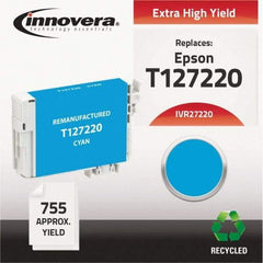 innovera - Cyan Inkjet Printer Cartridge - Use with Epson Stylus NX330, NX430, Workforce 60, 435, 520, 545, 630, 633, 635, 645, 840, 845, 7010, 7510 - USA Tool & Supply