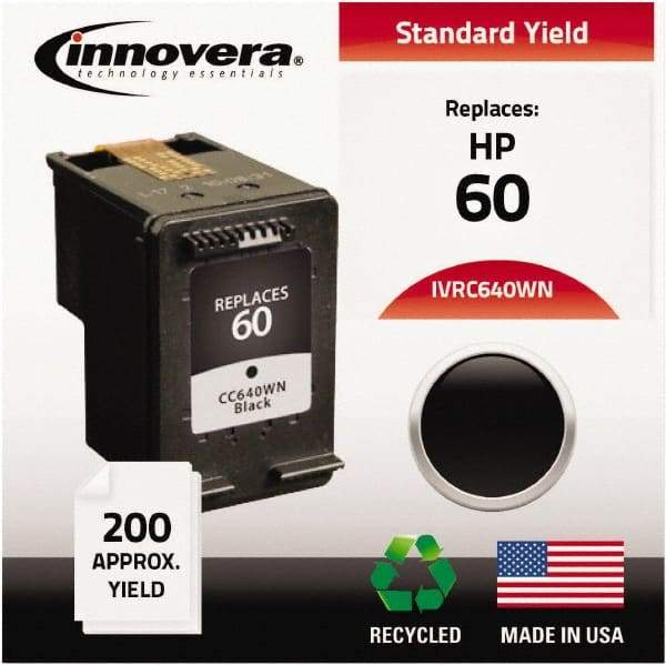 innovera - Black Inkjet Printer Cartridge - Use with HP Deskjet D2530, D2545, D2560, D5560, F4200, F4440, F4480, Photosmart C4640, C4650, C4680, C4795 - USA Tool & Supply