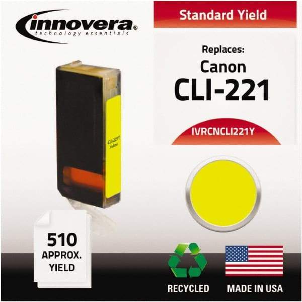 innovera - Yellow Inkjet Printer Cartridge - Use with Canon PIXMA iP3600, iP4600, iP4700, MP560, MP620, MP640, MP980, MP990, MX860, MX870 - USA Tool & Supply