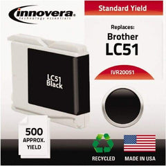 innovera - Black Ink Cartridge - Use with Brother DCP-130C, 330C, 350C, Fax 1360, 1860C, 1960C, 2480C, 2580C, MFC-230C, 240C, 440CN, 465CN, 665CW, 685CW, 845CW, 885CW, 3360C, 5460CN, 5860CN - USA Tool & Supply