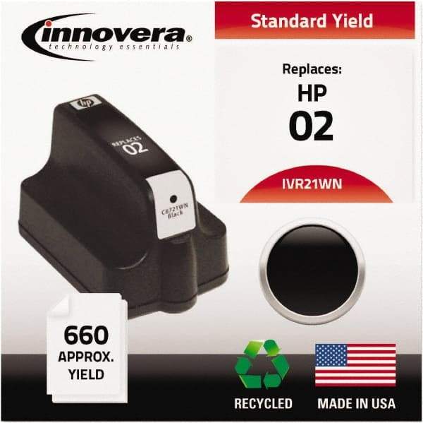 innovera - Black Inkjet Printer Cartridge - Use with HP Photosmart C5180, C6180, C7180, D6160, D7145, D7155, D7160, D7345, D7355, D7360, 3110, 3210, 3310, 8250 - USA Tool & Supply