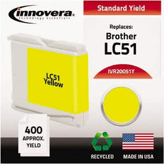 innovera - Yellow Ink Cartridge - Use with Brother DCP-130C, 330C, 350C, Fax 1360, 1860C, 1960C, 2480C, 2580C, MFC-230C, 240C, 440CN, 465CN, 665CW, 685CW, 845CW, 885CW, 3360C, 5460CN, 5860CN - USA Tool & Supply