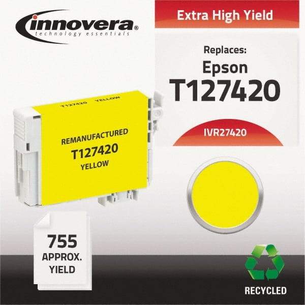 innovera - Yellow Inkjet Printer Cartridge - Use with Epson Stylus NX330, NX430, Workforce 60, 435, 520, 545, 630, 633, 635, 645, 840, 845, 7010, 7510 - USA Tool & Supply