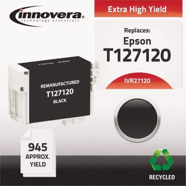 innovera - Black Inkjet Printer Cartridge - Use with Epson Stylus NX330, NX430, Workforce 60, 435, 520, 545, 630, 633, 635, 645, 840, 845, 7010, 7510 - USA Tool & Supply