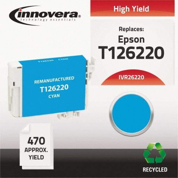 innovera - Cyan Inkjet Printer Cartridge - Use with Epson Stylus NX330, NX430, Workforce 60, 435, 520, 545, 630, 633, 635, 645, 840, 845, 7010, 7510 - USA Tool & Supply