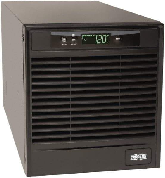 Tripp-Lite - 15 Amp, 1,500 VA, Tower & Rack Mount Online Backup Uninterruptible Power Supply - Backup 4-1/2 min with Full Load & 13 min with Half Load, 120 VAC Input & Output, 1,350 Watt Output, 1 Phases, 6 Outlets - USA Tool & Supply