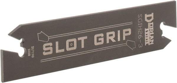 Dorian Tool - 1.0197" Blade Height, 0.0941" Blade Width, 4.3307" OAL, Neutral Cut, Double End Indexable Cut-Off Blade - SGIH Blade - USA Tool & Supply