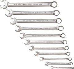 Proto - 11 Piece, 1/4" to 15/16", 12 Point Combination Wrench Set - Inch Measurement Standard, Satin Chrome Finish - USA Tool & Supply