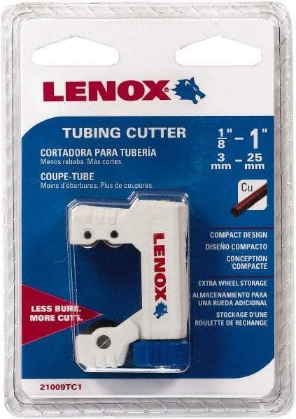 Lenox - 1/8" to 1" Pipe Capacity, Tube Cutter - Cuts Copper - USA Tool & Supply