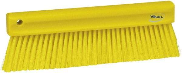 Vikan - Polyester Counter Brush - 2" Bristle Length, 11" Long x 1-1/4" Wide Head, Yellow - USA Tool & Supply