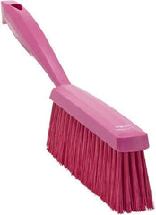 Vikan - 14" OAL, Polyester Staple Set Bench Brush - 2" Bristle Length, 6-3/8" Long Head, Pink - USA Tool & Supply