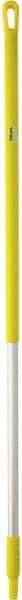 Vikan - 51 x 1-1/4" Aluminum Squeegee Handle - European Threaded Connection, Yellow - USA Tool & Supply