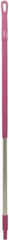 Vikan - 51 x 1-1/4" Aluminum Squeegee Handle - European Threaded Connection, Pink - USA Tool & Supply