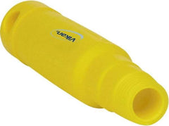 Vikan - 6-1/2 x 1-5/32" Polypropylene Squeegee Handle - European Threaded Connection, Yellow - USA Tool & Supply