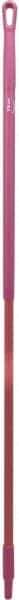 Vikan - 59 x 1-1/4" Fiberglass Squeegee Handle - European Threaded Connection, Pink - USA Tool & Supply