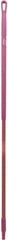 Vikan - 59 x 1-1/4" Fiberglass Squeegee Handle - European Threaded Connection, Pink - USA Tool & Supply