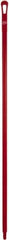 Vikan - 59 x 1-1/4" Polypropylene Squeegee Handle - European Threaded Connection, Red - USA Tool & Supply