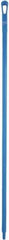 Vikan - 59 x 1-1/4" Polypropylene Squeegee Handle - European Threaded Connection, Blue - USA Tool & Supply