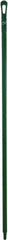 Vikan - 59 x 1-1/4" Polypropylene Squeegee Handle - European Threaded Connection, Green - USA Tool & Supply