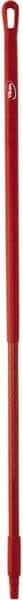 Vikan - 51 x 1-1/4" Fiberglass Squeegee Handle - European Threaded Connection, Red - USA Tool & Supply