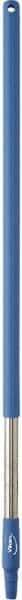 Vikan - 39-1/2 x 1-1/4" Stainless Steel Squeegee Handle - European Threaded Connection, Blue - USA Tool & Supply