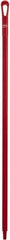 Vikan - 51 x 1-1/4" Polypropylene Squeegee Handle - European Threaded Connection, Red - USA Tool & Supply