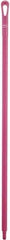 Vikan - 51 x 1-1/4" Polypropylene Squeegee Handle - European Threaded Connection, Pink - USA Tool & Supply