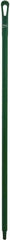 Vikan - 51 x 1-1/4" Polypropylene Squeegee Handle - European Threaded Connection, Green - USA Tool & Supply