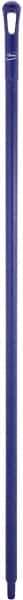 Vikan - 59 x 1-1/4" Polypropylene Squeegee Handle - European Threaded Connection, Purple - USA Tool & Supply