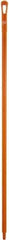 Vikan - 59 x 1-1/4" Polypropylene Squeegee Handle - European Threaded Connection, Orange - USA Tool & Supply