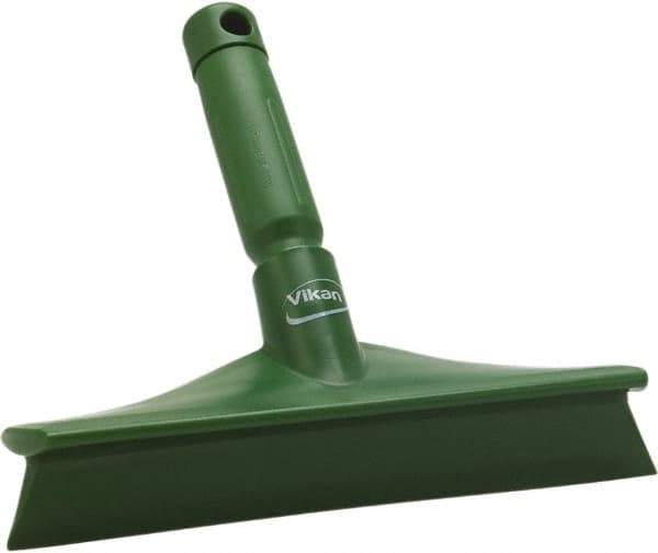 Vikan - 9.84" Rubber Blade Bench Squeegee - Single Edge, Green, Plastic Holder - USA Tool & Supply