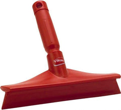 Vikan - 9.84" Rubber Blade Bench Squeegee - Single Edge, Red, Plastic Holder - USA Tool & Supply