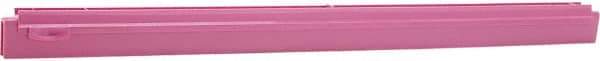 Vikan - 24" Rubber Blade Squeegee Refill - Double Edge, Pink, Plastic Holder - USA Tool & Supply