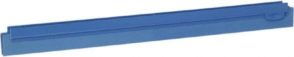 Vikan - 20" Rubber Blade Squeegee Refill - Double Edge, Blue, Plastic Holder - USA Tool & Supply