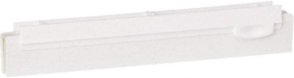 Vikan - 10" Rubber Blade Squeegee Refill - Double Edge, White, Plastic Holder - USA Tool & Supply