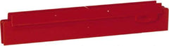 Vikan - 10" Rubber Blade Squeegee Refill - Double Edge, Red, Plastic Holder - USA Tool & Supply