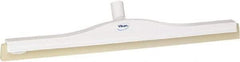 Vikan - 24" Foam Rubber Blade Floor Squeegee - Double Edge, White, Plastic Holder - USA Tool & Supply