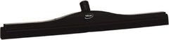 Vikan - 24" Foam Rubber Blade Bench Squeegee - Double Edge, Black, Plastic Holder - USA Tool & Supply