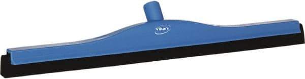 Vikan - 24" Foam Rubber Blade Bench Squeegee - Double Edge, Blue, Plastic Holder - USA Tool & Supply