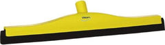 Vikan - 20" Foam Rubber Blade Bench Squeegee - Double Edge, Yellow, Plastic Holder - USA Tool & Supply