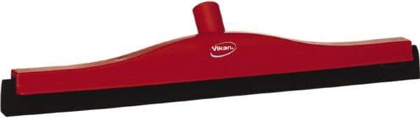 Vikan - 20" Foam Rubber Blade Bench Squeegee - Double Edge, Red, Plastic Holder - USA Tool & Supply