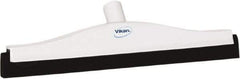 Vikan - 16" Foam Rubber Blade Bench Squeegee - Double Edge, White, Plastic Holder - USA Tool & Supply