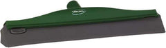 Vikan - 16" Rubber Blade Ceiling Squeegee - Double Edge, Green, Plastic Holder - USA Tool & Supply