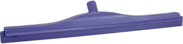 Vikan - 24" Rubber Blade Floor Squeegee - Double Edge, Purple, Plastic Holder - USA Tool & Supply