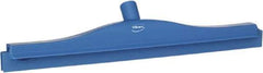 Vikan - 20" Rubber Blade Floor Squeegee - Double Edge, Blue, Plastic Holder - USA Tool & Supply