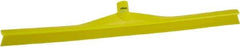 Vikan - 27.56" Rubber Blade Floor Squeegee - Single Edge, Yellow, Plastic Holder - USA Tool & Supply