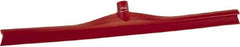 Vikan - 27.56" Rubber Blade Floor Squeegee - Single Edge, Red, Plastic Holder - USA Tool & Supply