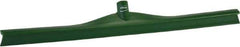 Vikan - 27.56" Rubber Blade Floor Squeegee - Single Edge, Green, Plastic Holder - USA Tool & Supply