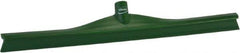 Vikan - 23.62" Rubber Blade Floor Squeegee - Single Edge, Green, Plastic Holder - USA Tool & Supply