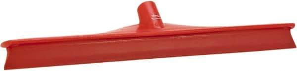 Vikan - 19.67" Rubber Blade Floor Squeegee - Single Edge, Red, Plastic Holder - USA Tool & Supply